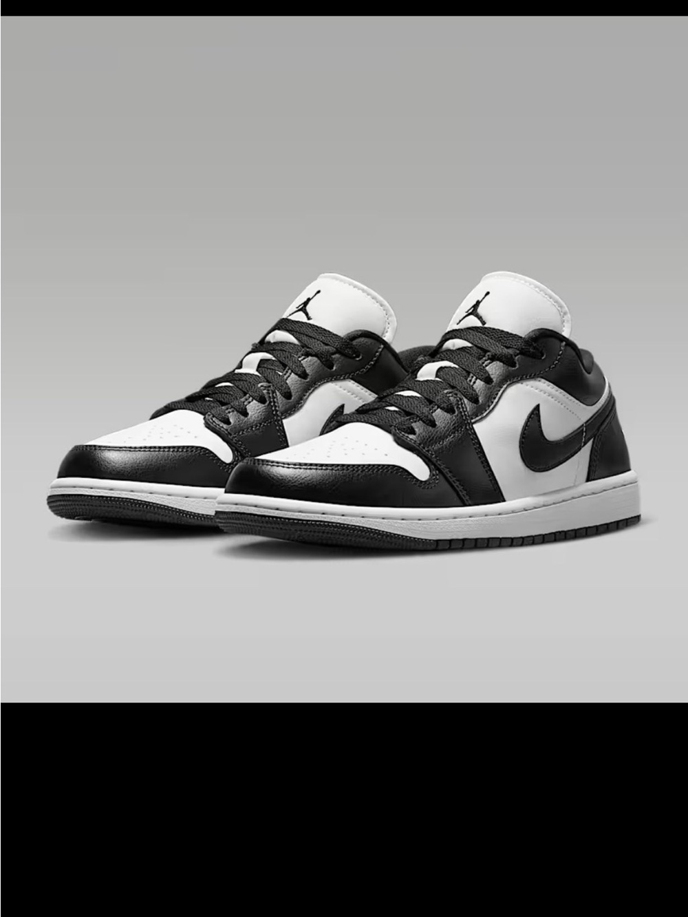New Size 5 Nike Air Jordan 1 Low Sneakers Black White